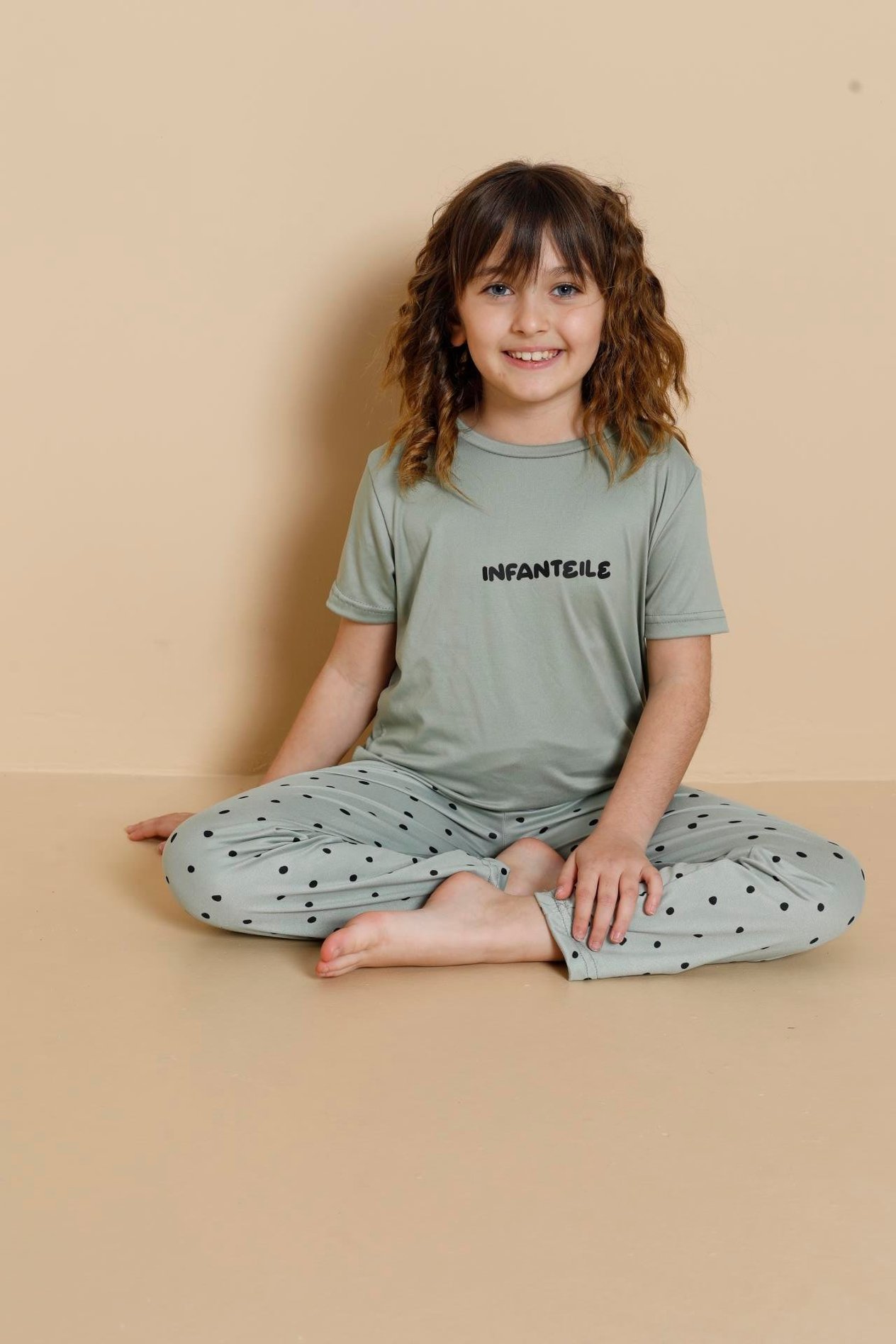 Çocuk Milan Kısa Kol Mint Yeşili Pijama Takım
