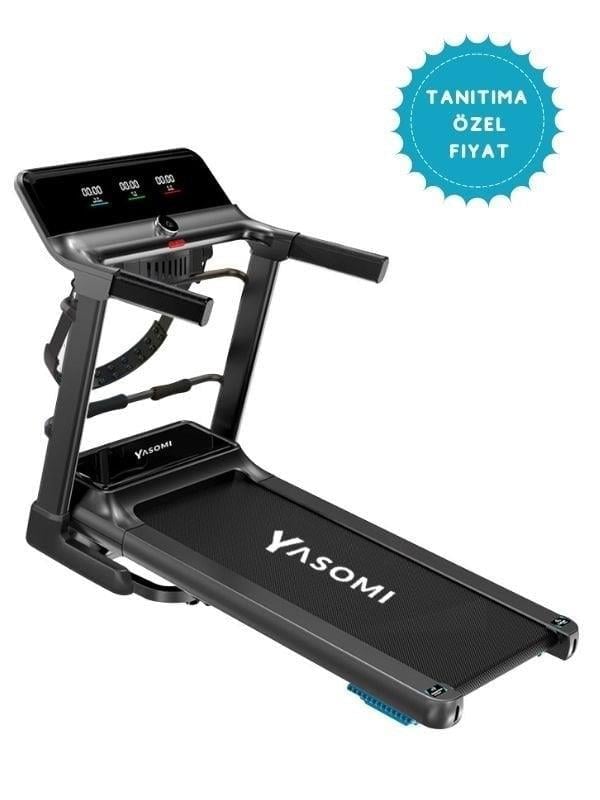 Yasomi i7 Xl Katlanabilir Geniş Lcd Ekranlı 2.5 Hp 150 Kg Kapasiteli Bluetooth Bağlantılı Koşu Bandı