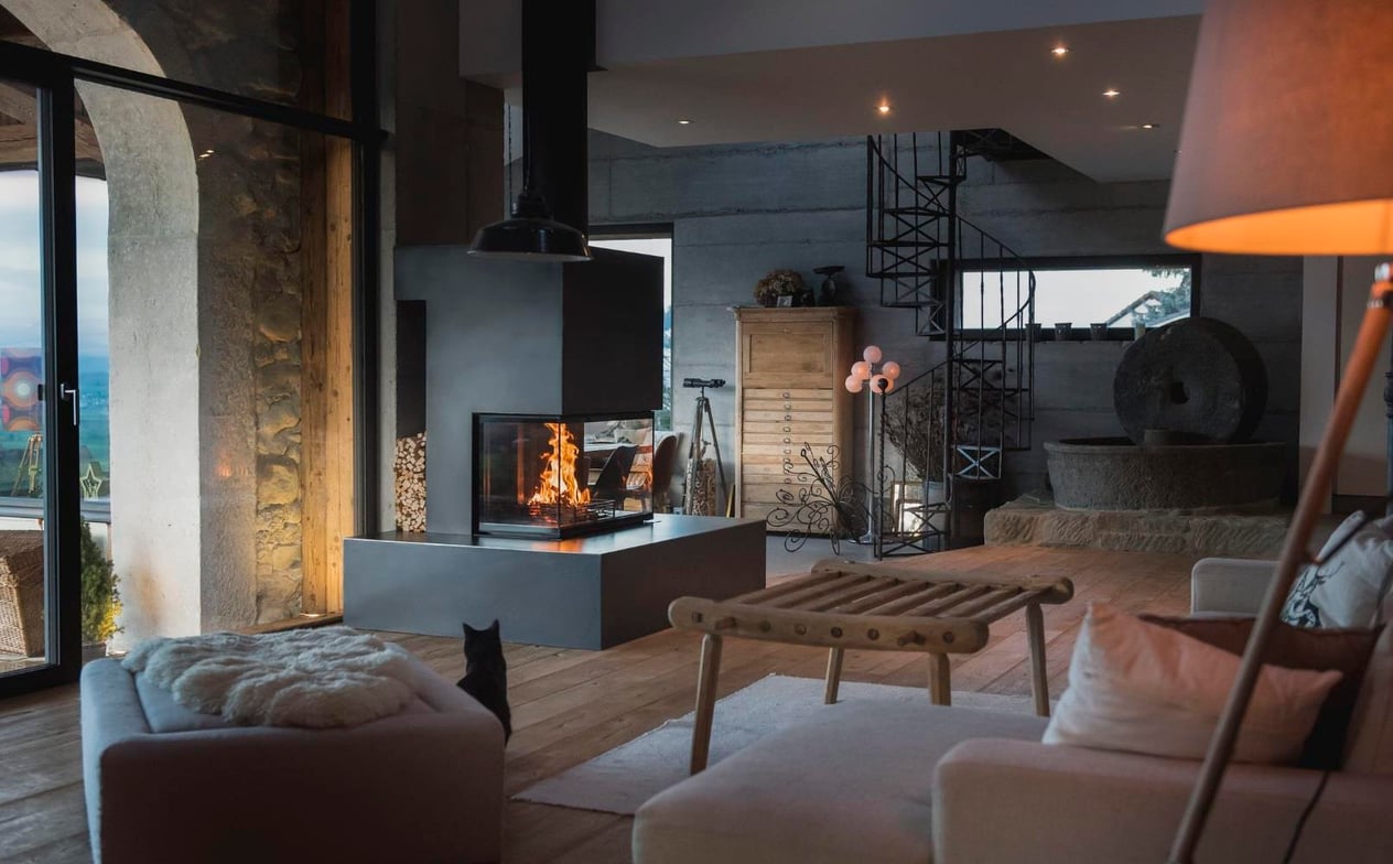 ÜÇ TARAFI AÇIK ŞÖMİNE MODELİ 5