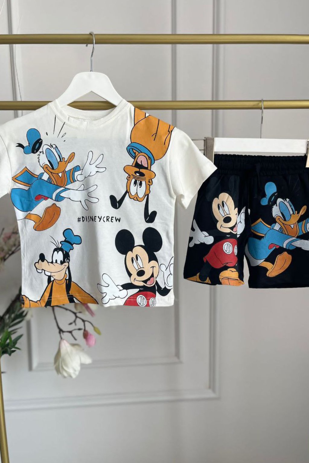 Disney Baskılı Şortlu Takım