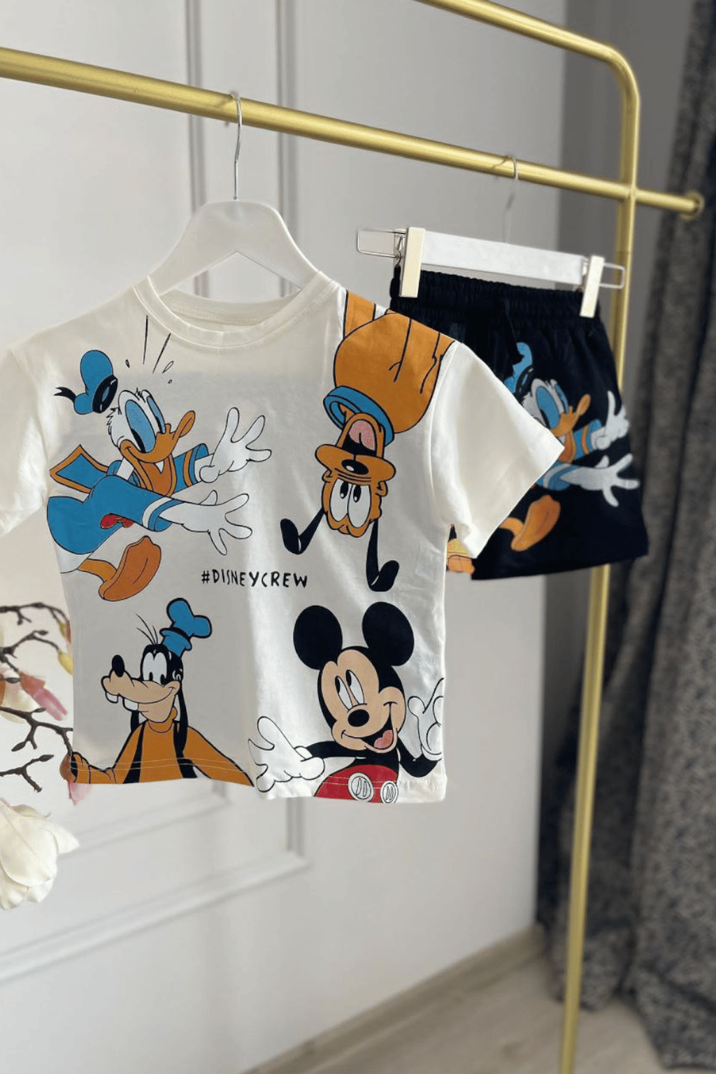 Disney Baskılı Şortlu Takım