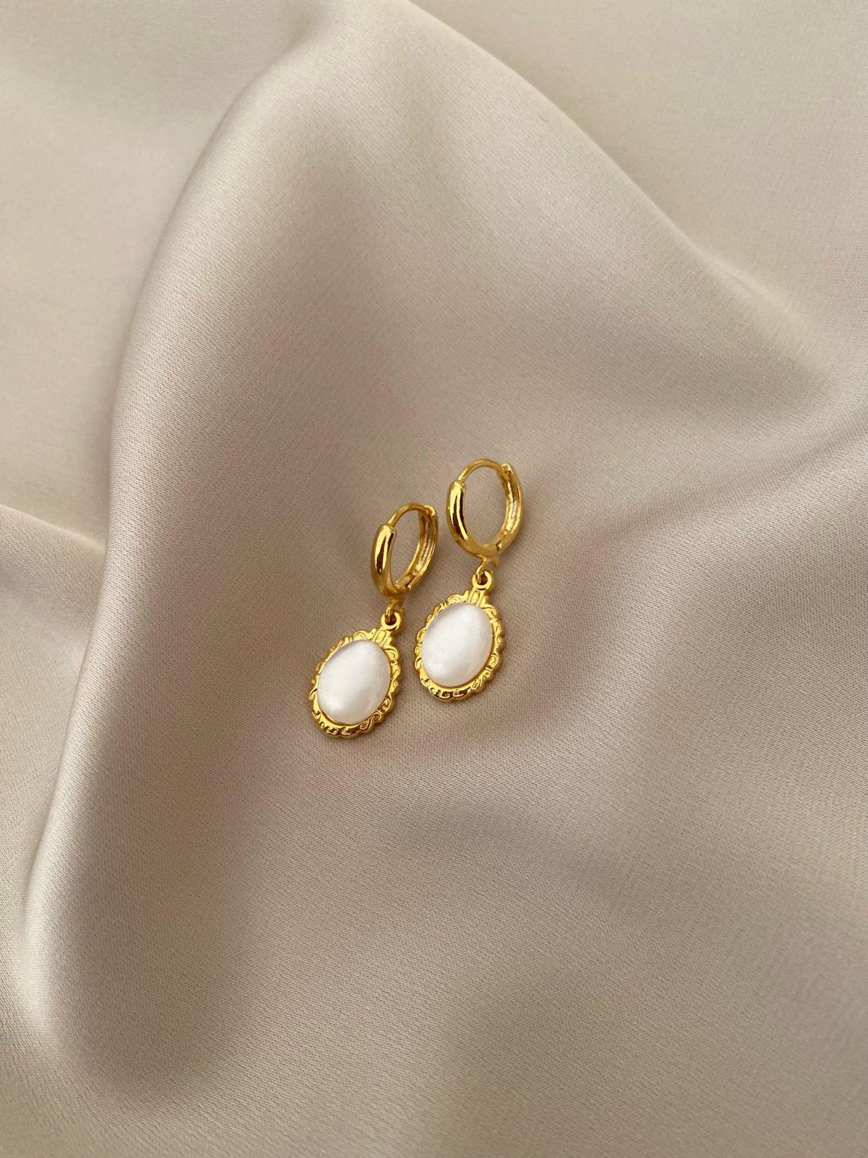 Fiona | Vintage Sedef Küpe