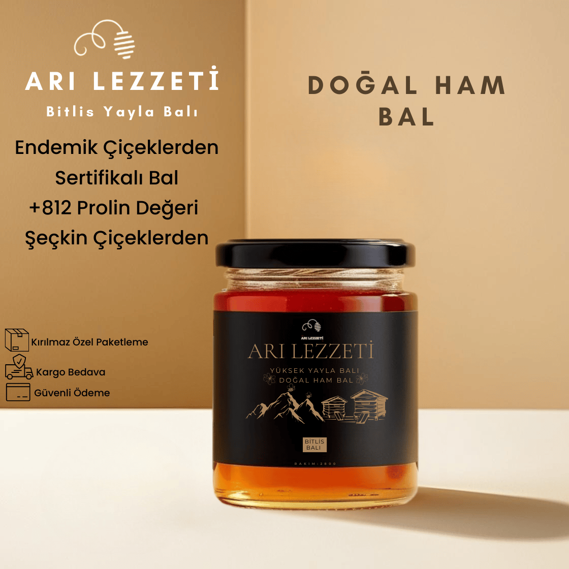  Bitlis Yayla Süzme Balı 860gr x4(DOĞAL,HAKİKİ)
