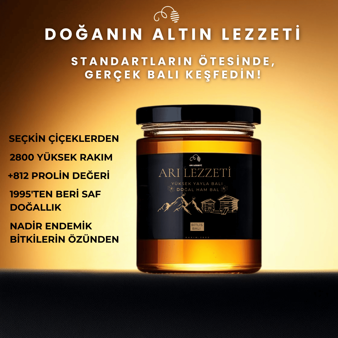  Bitlis Yayla Süzme Balı 860gr x4(DOĞAL,HAKİKİ)