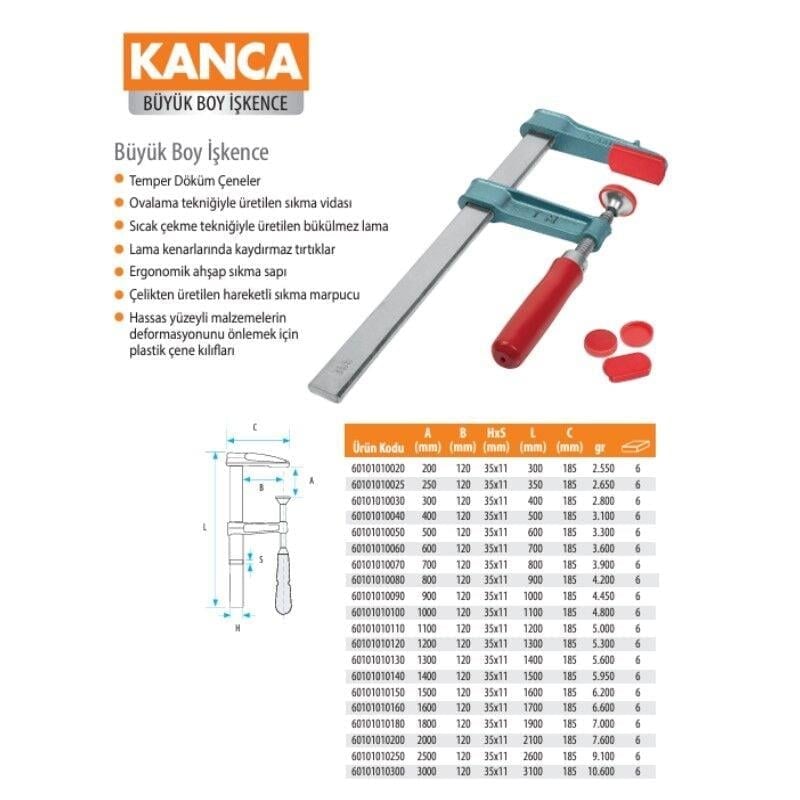 Kanca Büyük Tip İşkence 25 cm 250x120mm