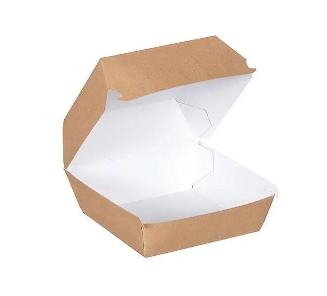 Kraft Hamburger Kutusu 114x114x90 mm (Orta) - 50 Adet
