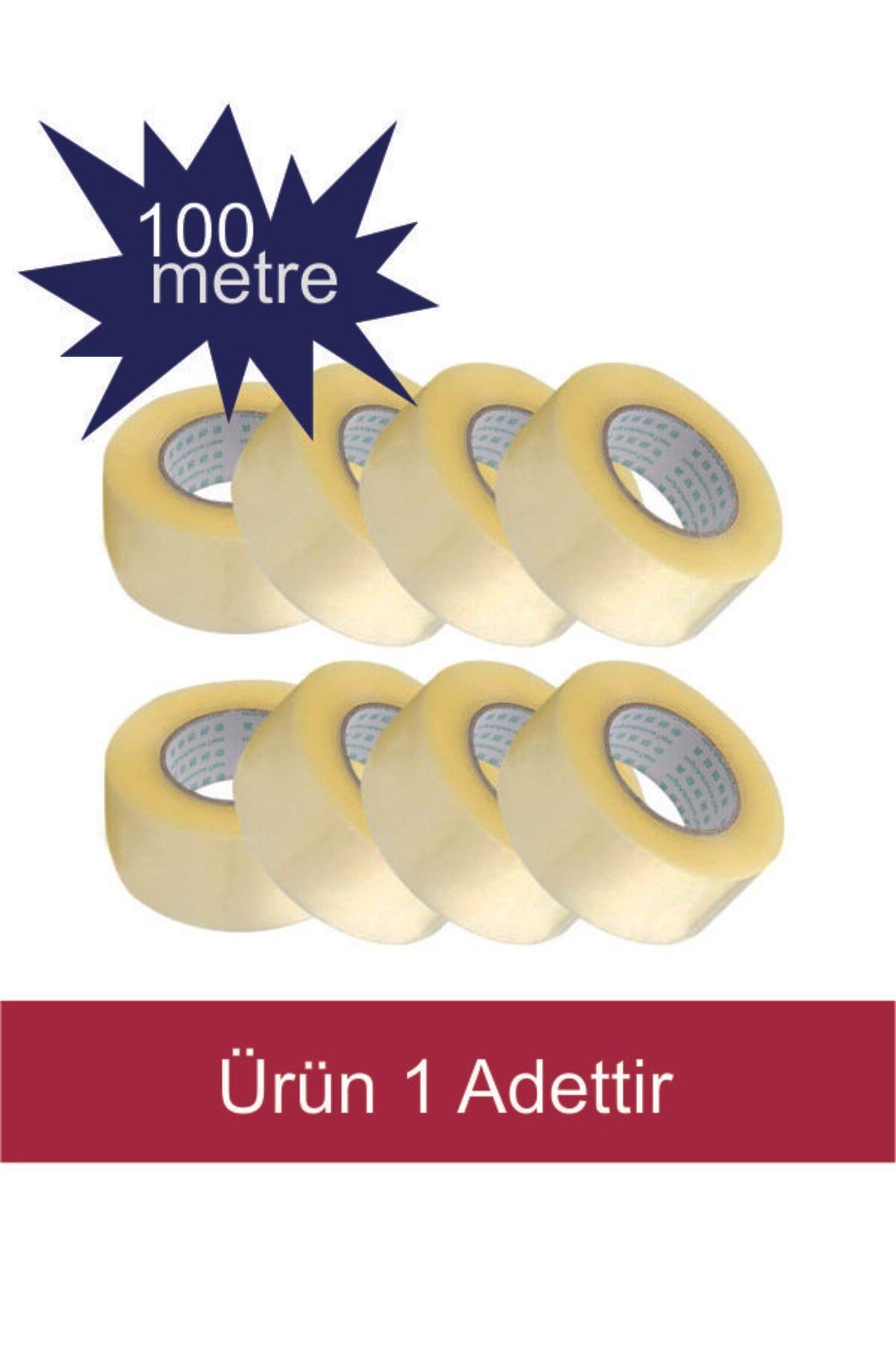 1. Kalite Şeffaf Koli Bandı 100 Metre
