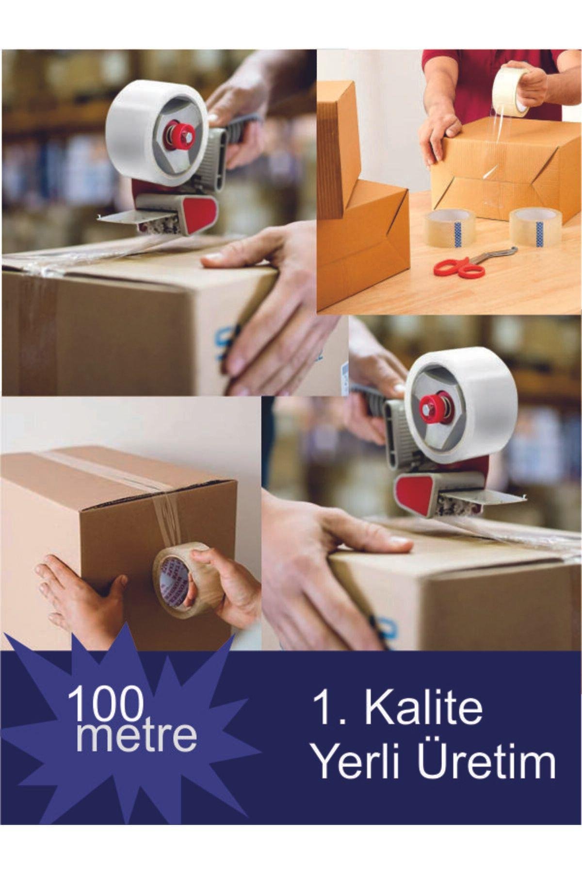 1. Kalite Şeffaf Koli Bandı 100 Metre