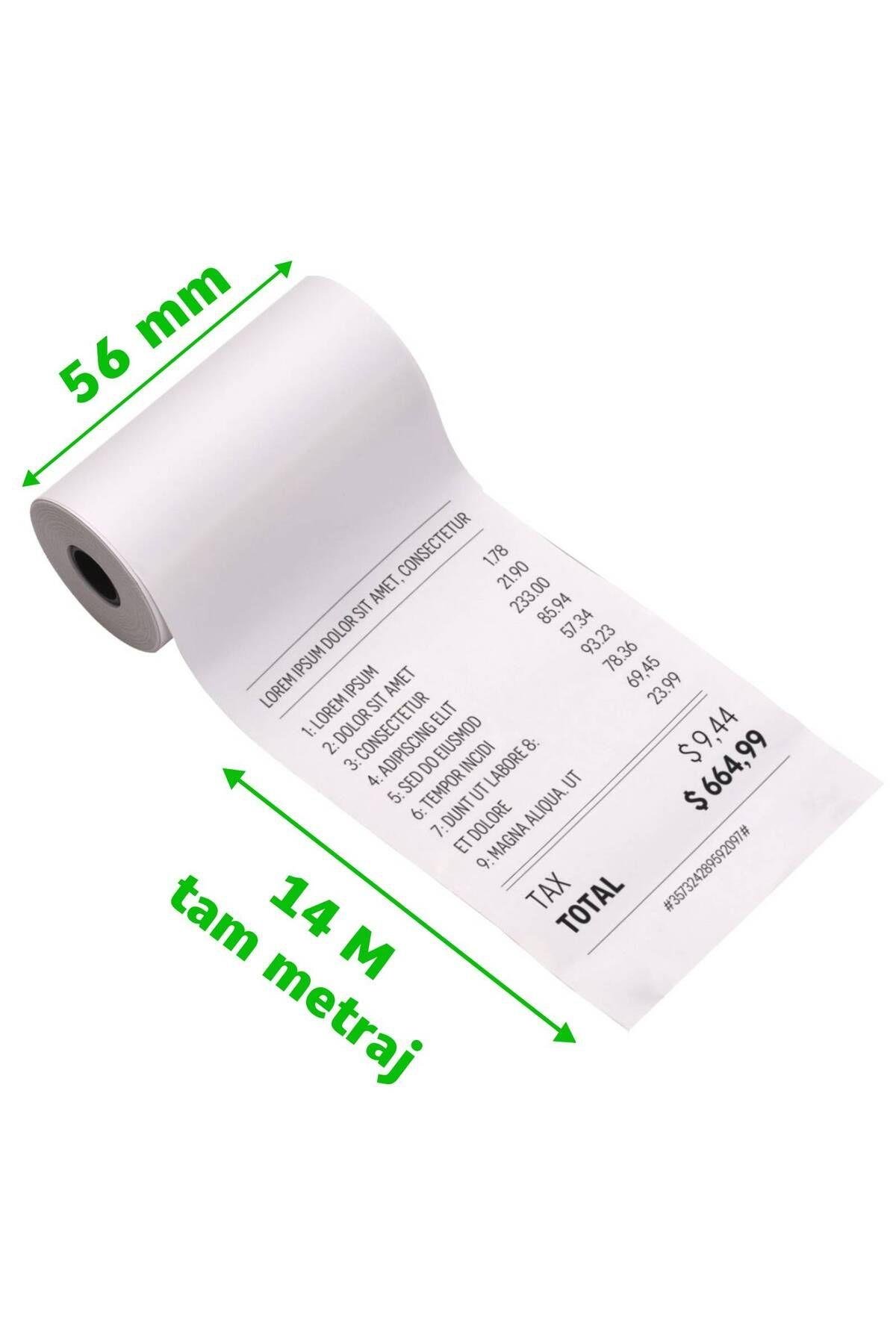 56x14 Tam Metraj Termal Pos Kağıdı 1 Paket 10 Adet
