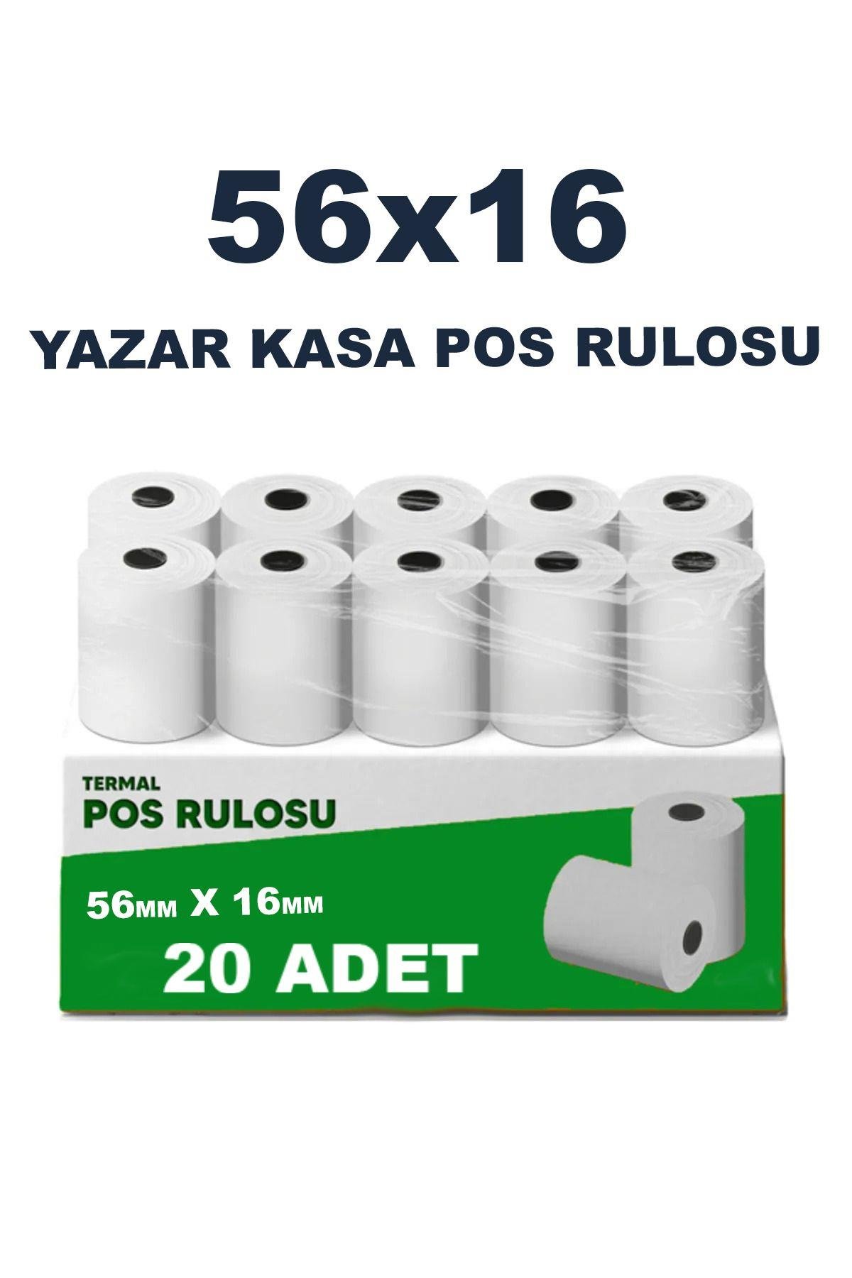 56x16 Termal Yazarkasa Pos Kağıdı 1. Kalite 20 Adet