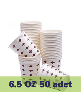 Karton Bardak 6.5 OZ 50 Adet