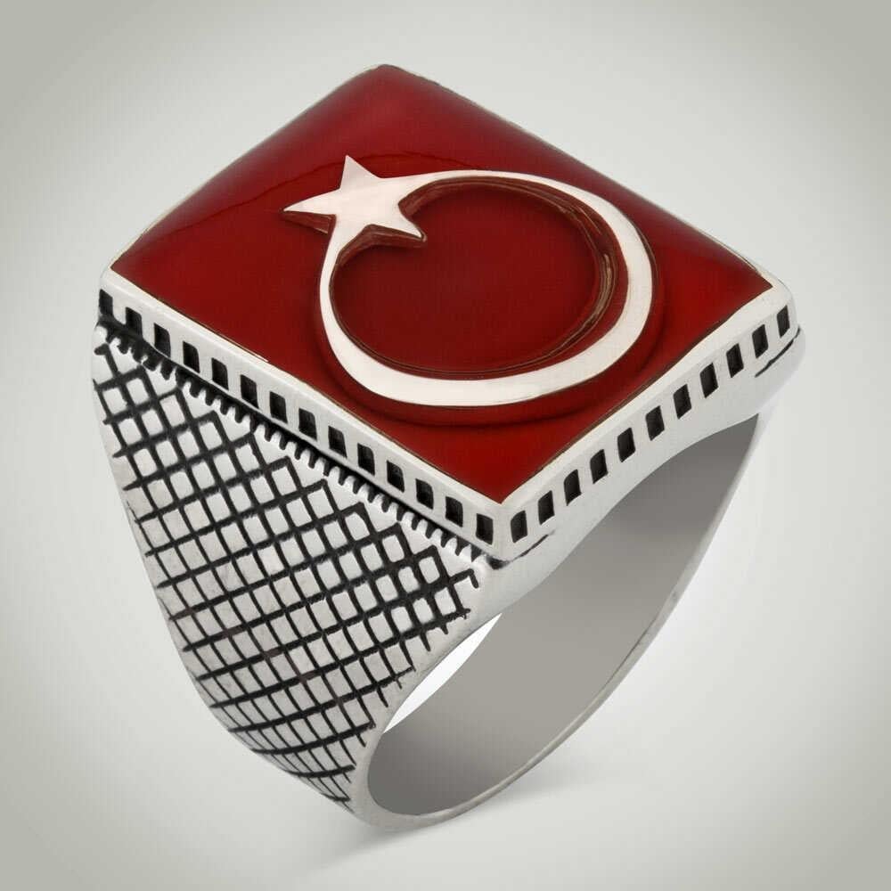 Teşkilat Ay Yıldızlı Erkek Yüzük