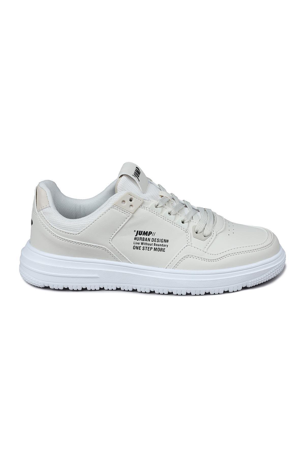27952 Bej - Beyaz Erkek Sneaker Günlük Spor Ayakkabı