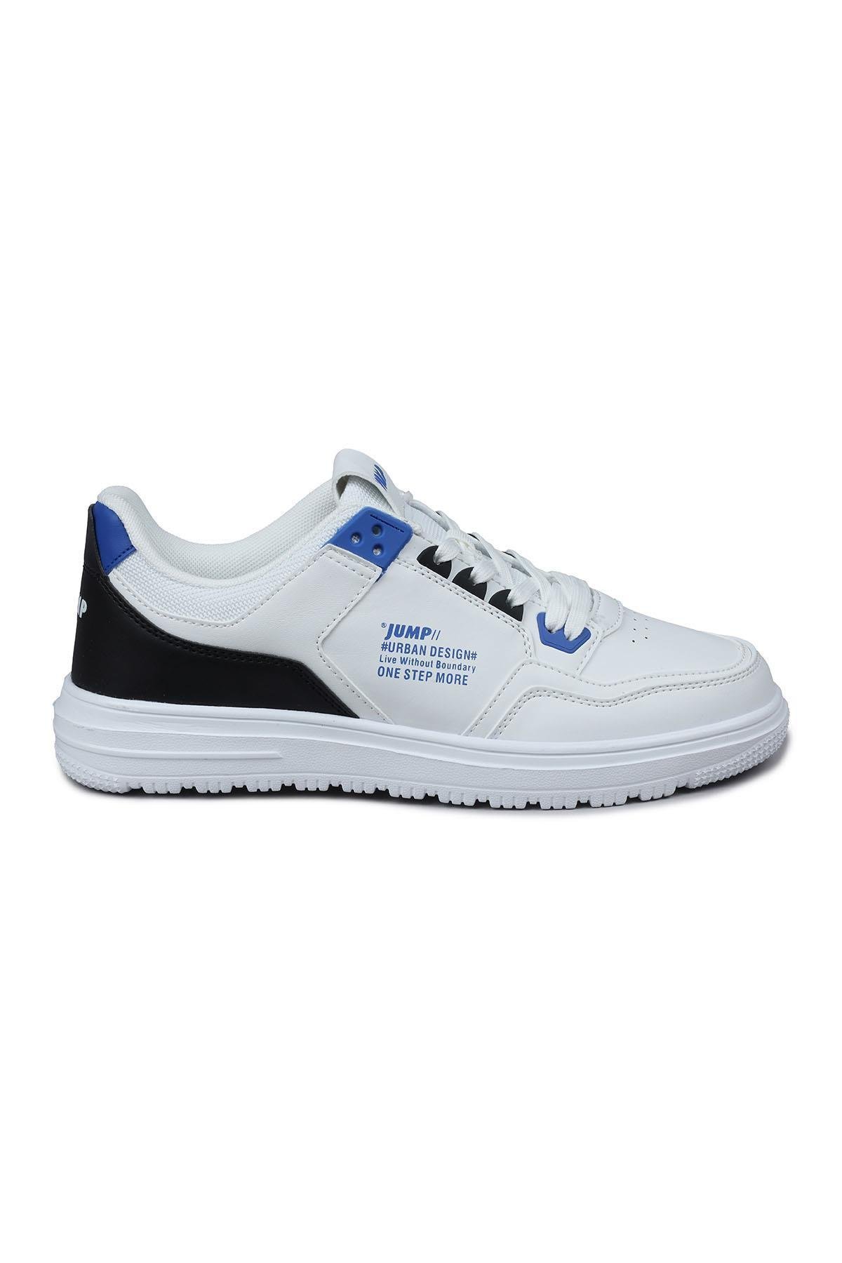 27952 Beyaz - Siyah Erkek Sneaker Günlük Spor Ayakkabı