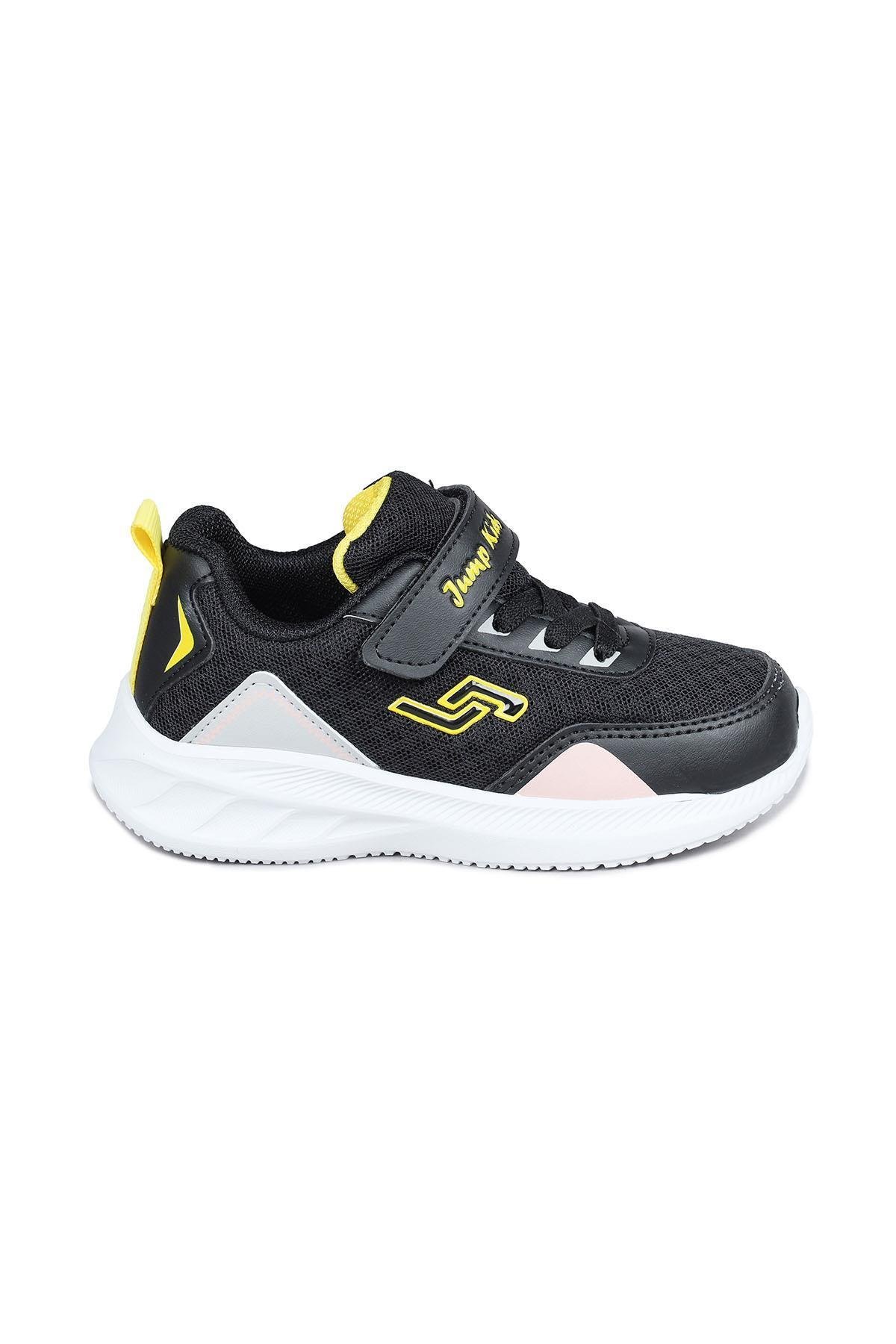 28110 Cırtlı Siyah Kız Çocuk Sneaker Günlük Spor Ayakkabı