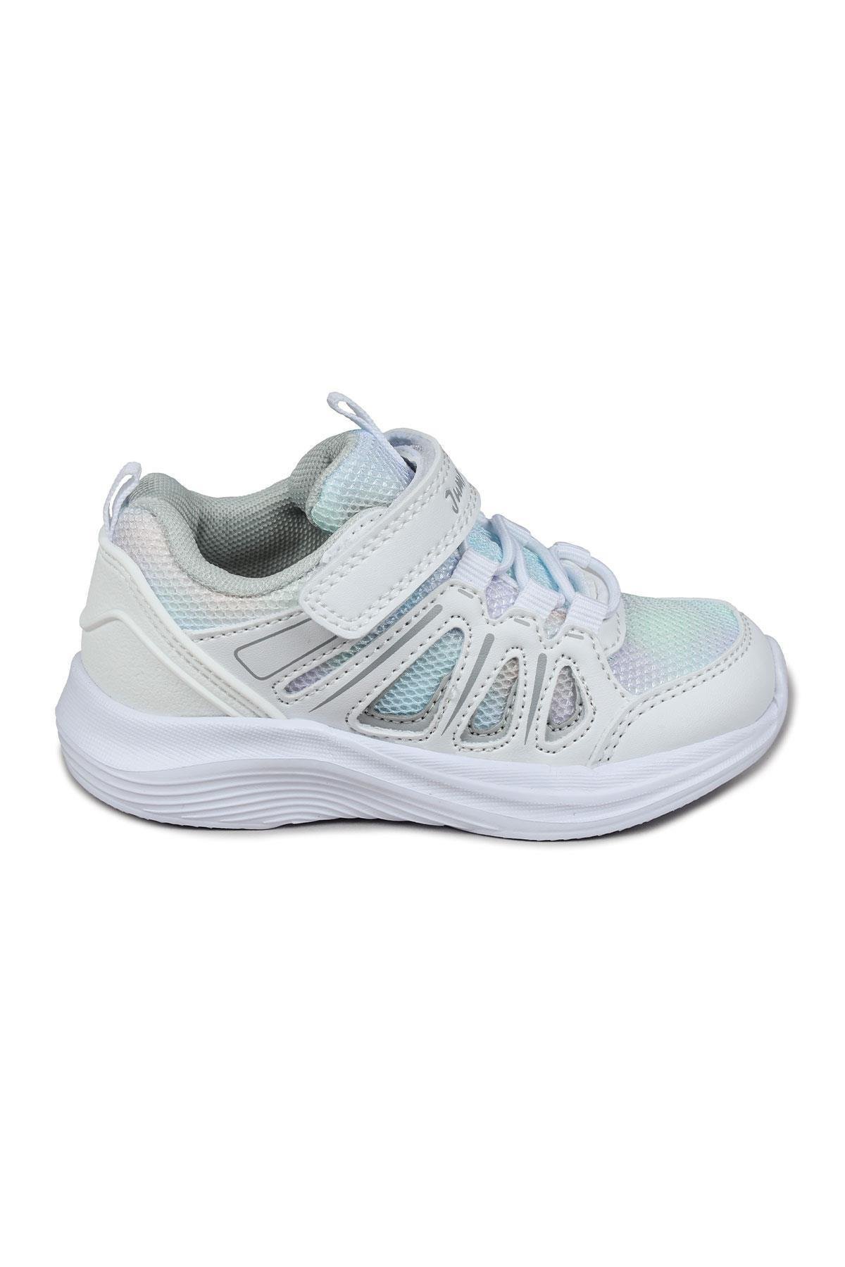 29183 Cırtlı Beyaz Kız Çocuk Sneaker Günlük Spor Ayakkabı