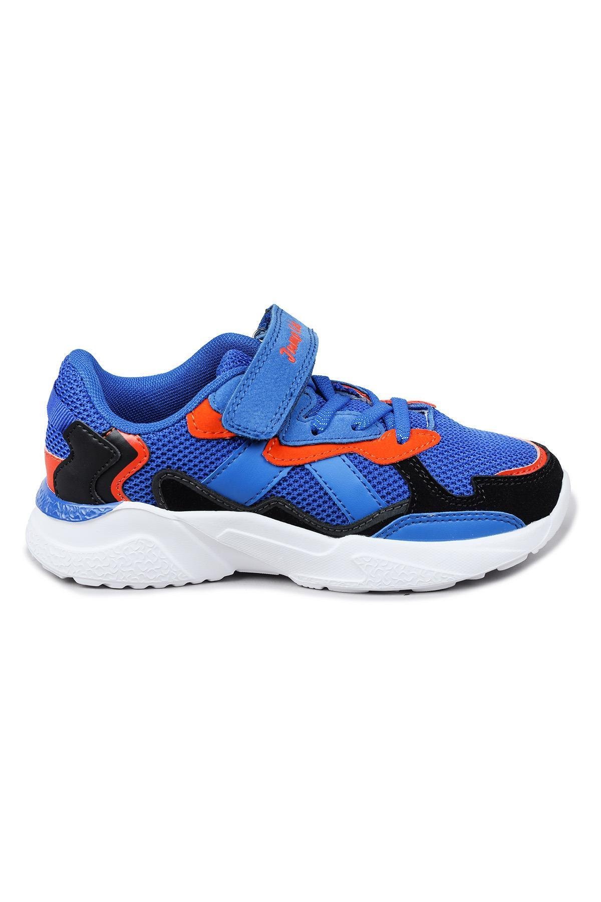 29189 Saks Mavi - Turuncu Üniseks Çocuk Sneaker Günlük Spor Ayakkabı