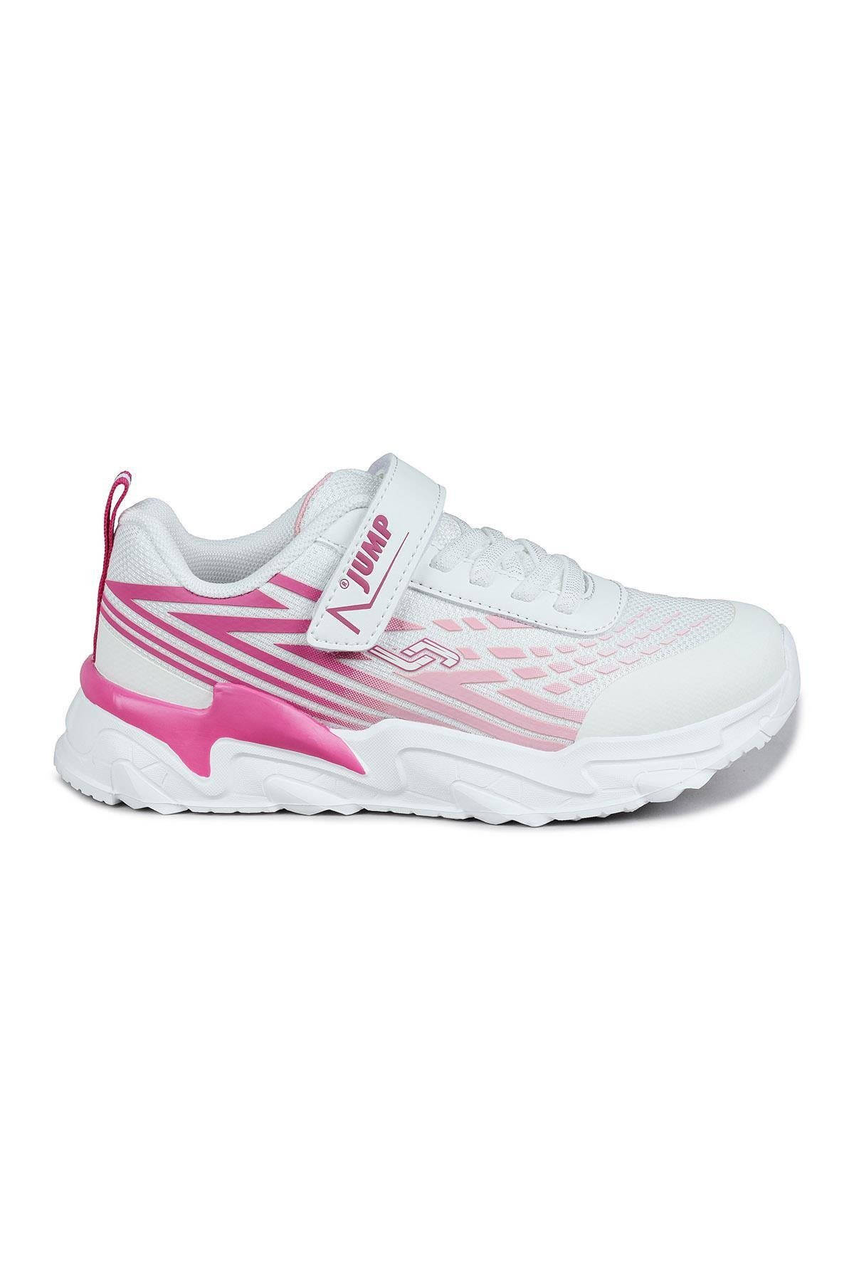 30030 Beyaz - Fuşya Kız Çocuk Sneaker Günlük Spor Ayakkabı