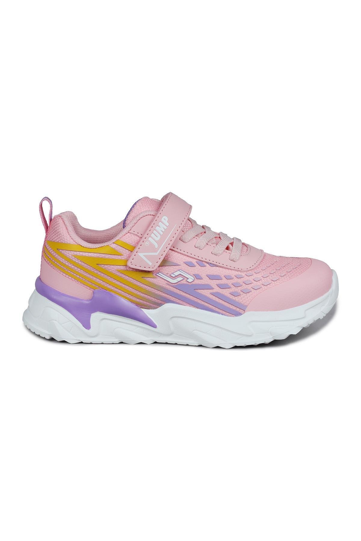 30030 Pembe - Mor - Sarı Kız Çocuk Sneaker Günlük Spor Ayakkabı