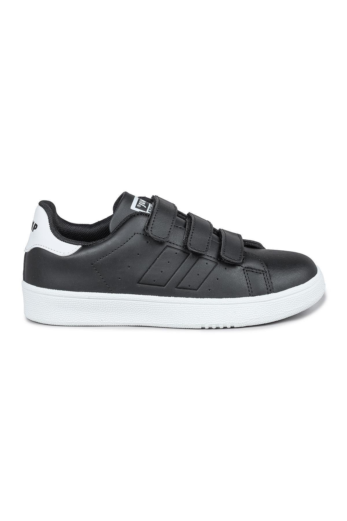 30110 Siyah Cırtlı Üniseks Çocuk Sneaker Günlük Spor Ayakkabı