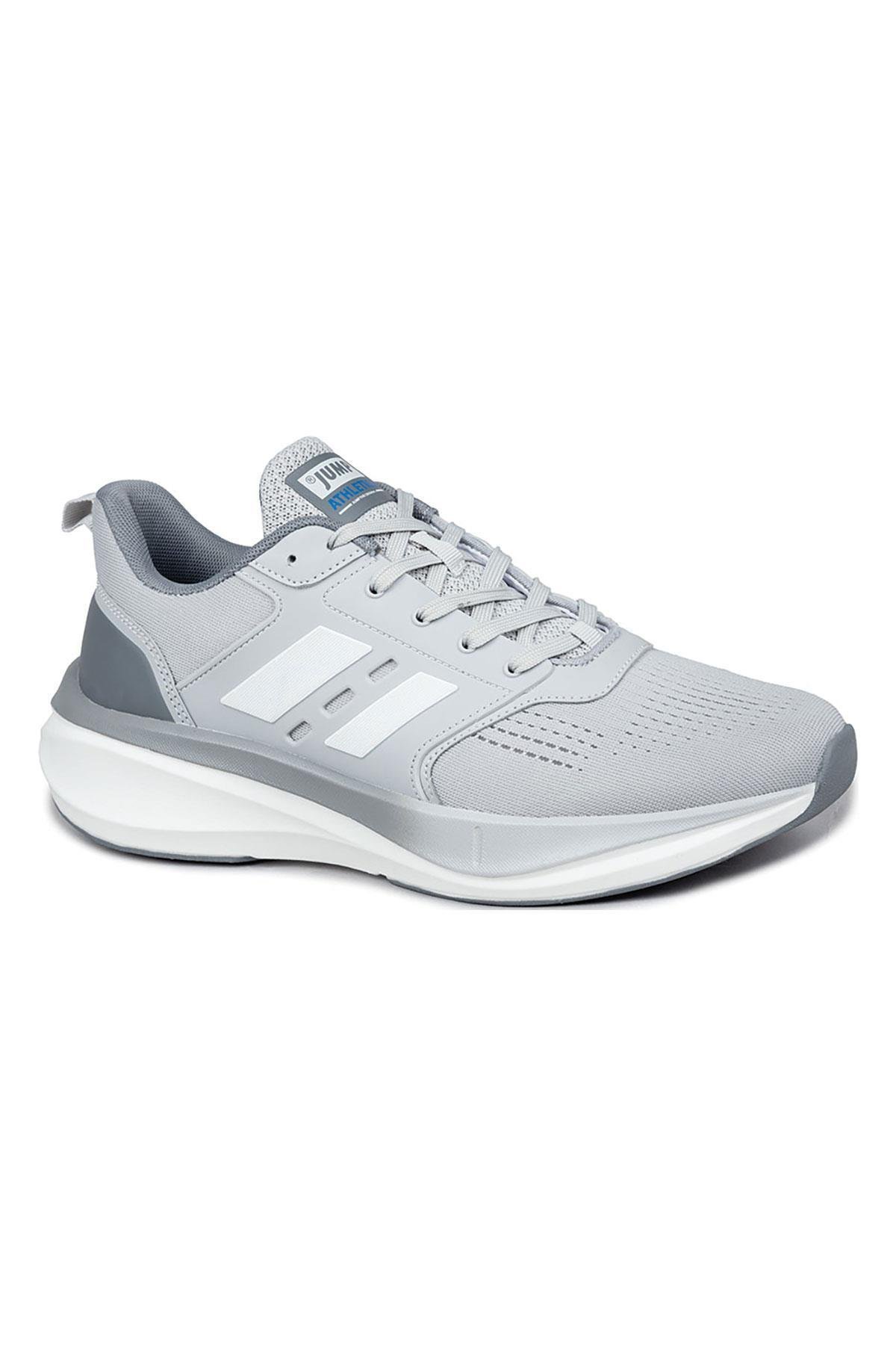 32482 Gri - Beyaz Erkek Sneaker Günlük Spor Ayakkabı