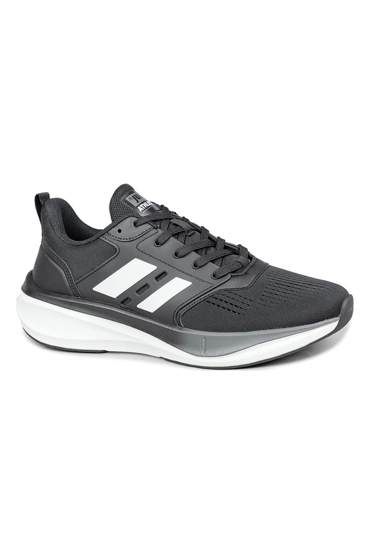 32482 Siyah - Beyaz Erkek Sneaker Günlük Spor Ayakkabı
