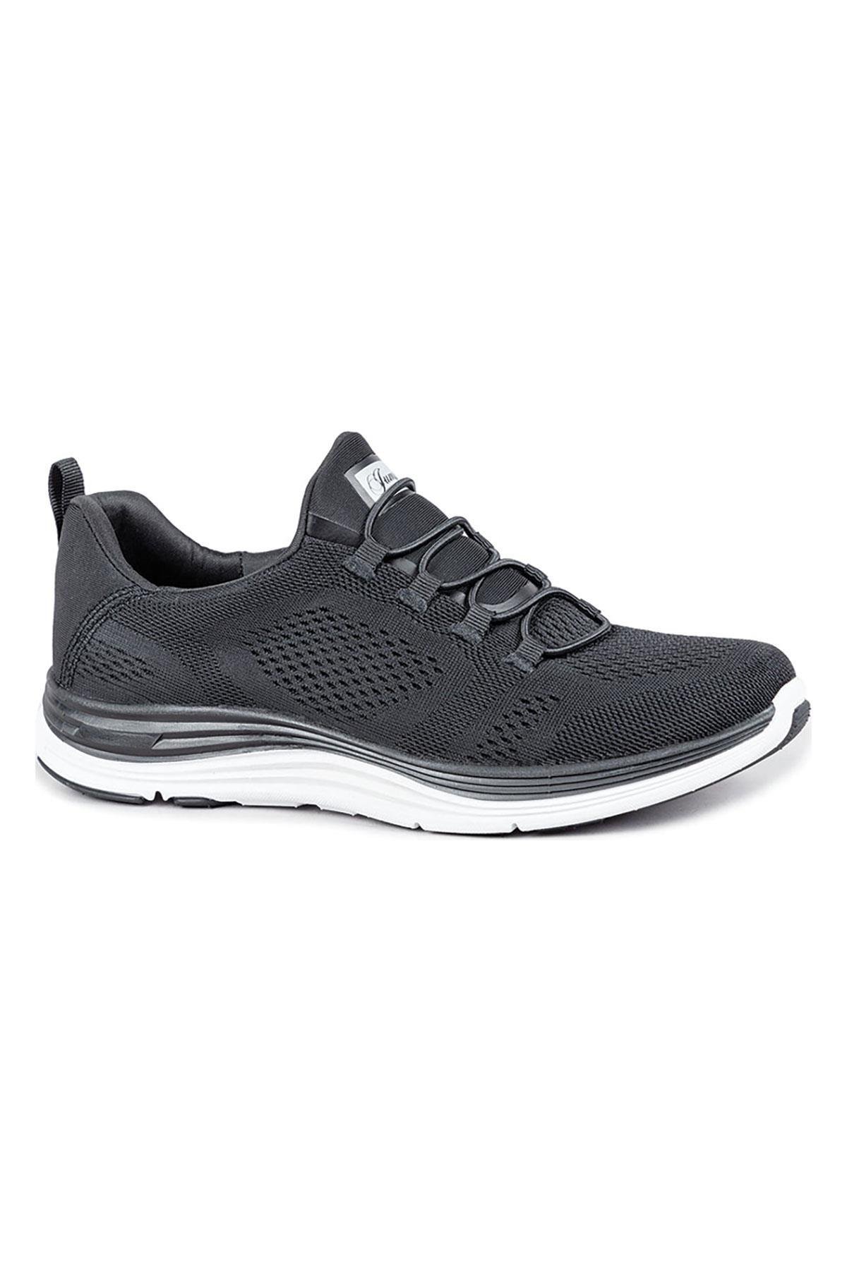34635 Siyah - Beyaz Erkek Sneaker Günlük Spor Ayakkabı