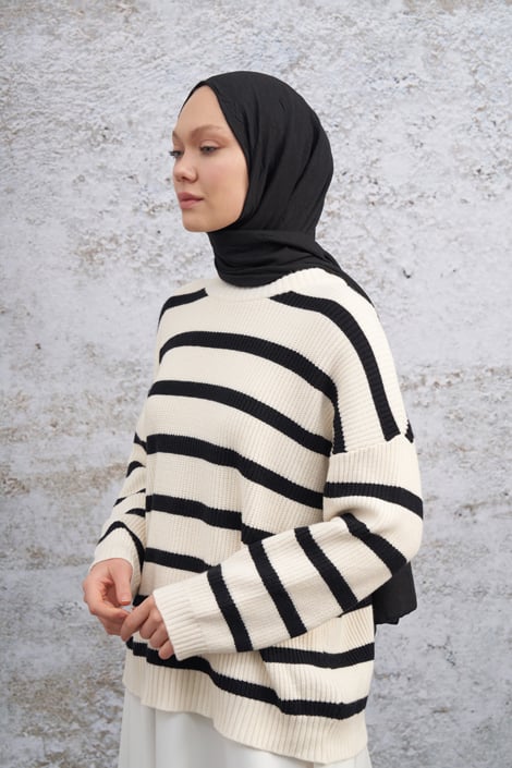 BAMBU KRAŞ DESEN ŞAL - SİYAH
