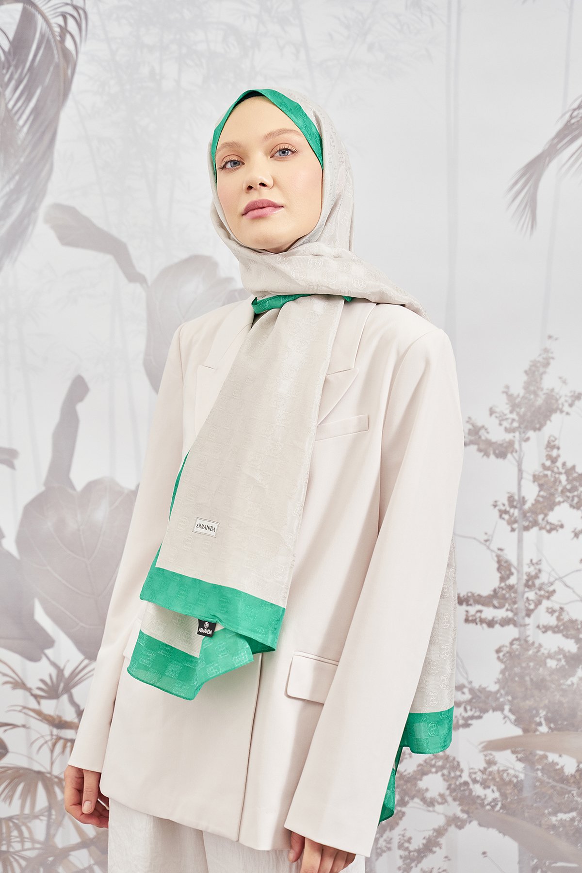 DAMA MONOGRAM ŞAL - TAŞ - BENETTON