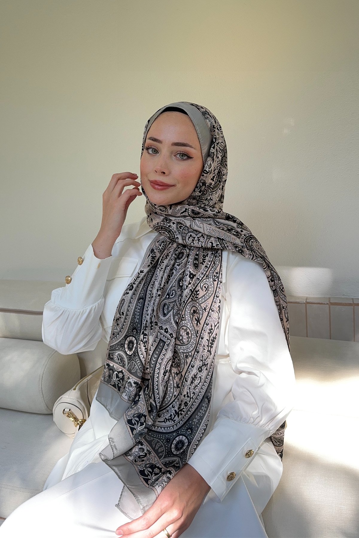 ETHNIC VUAL PASHMINA DESEN ŞAL - TAŞ