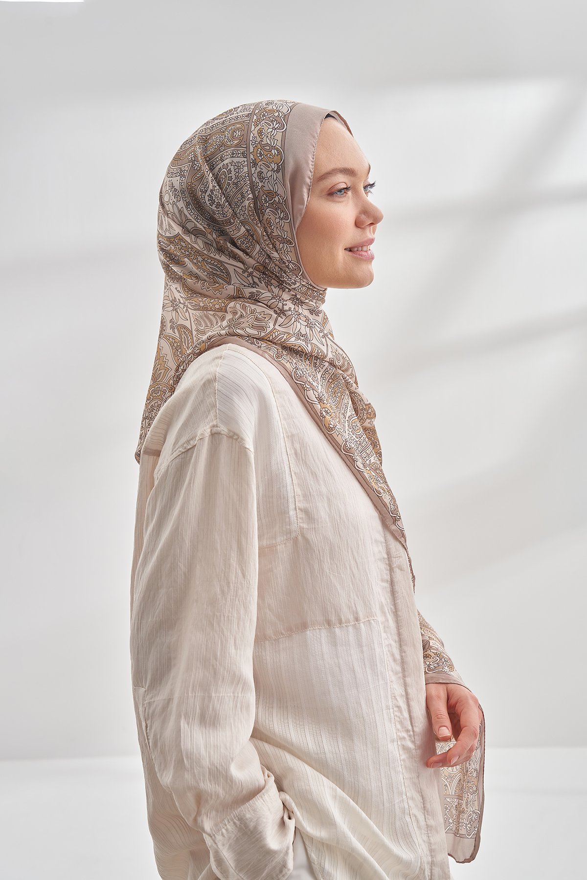 ETRO VUAL PASHMINA DESEN ŞAL - BEJ