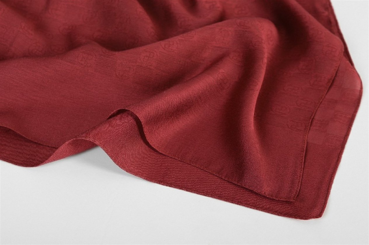 FREYA  MONOGRAM ŞAL - BORDO