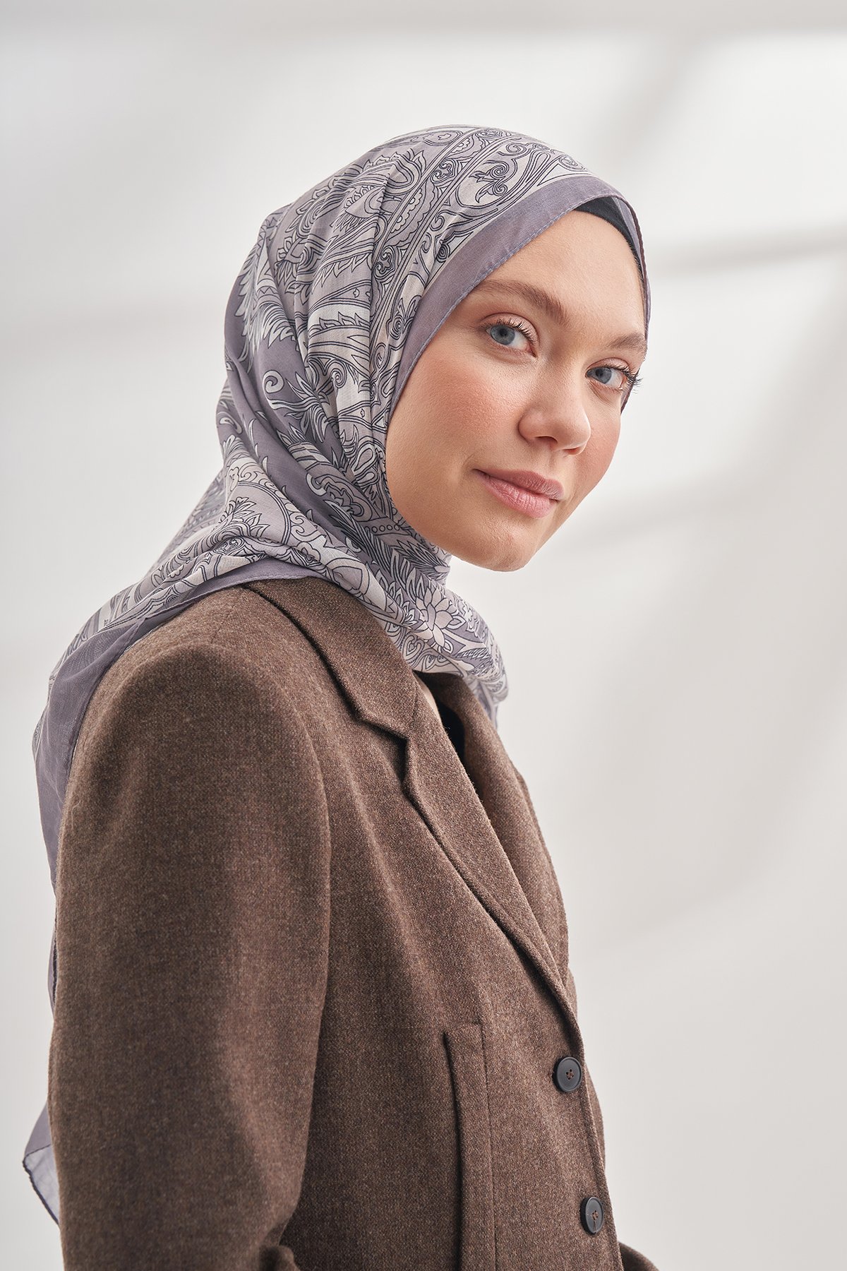 MARGIELA SERİSİ MARIAN DESEN ŞAL - FÜME