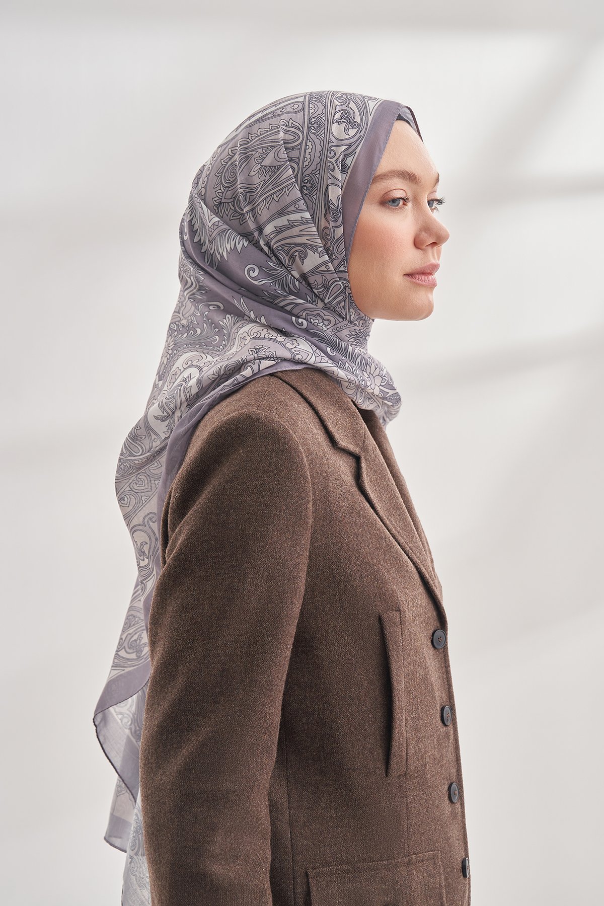MARGIELA SERİSİ MARIAN DESEN ŞAL - FÜME