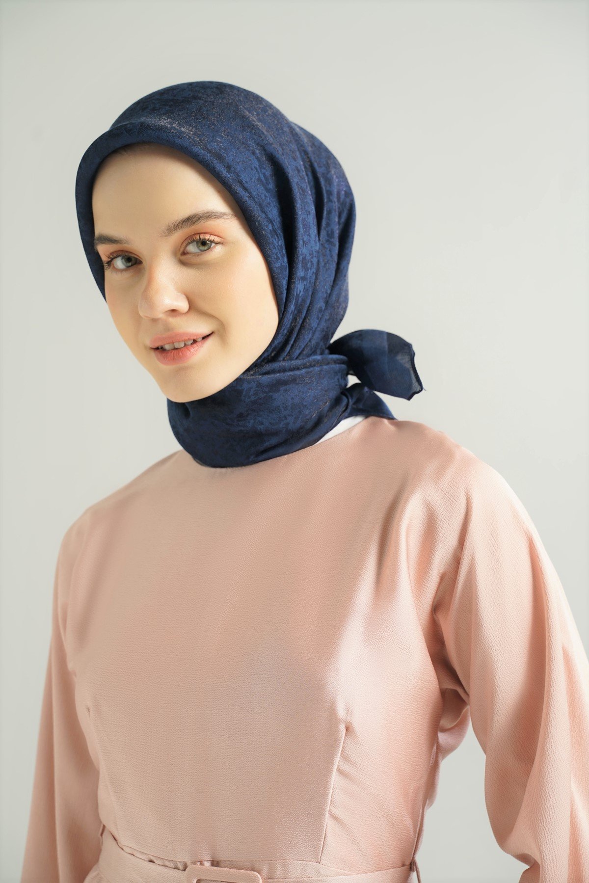 SERPME DESEN EŞARP - LACİVERT