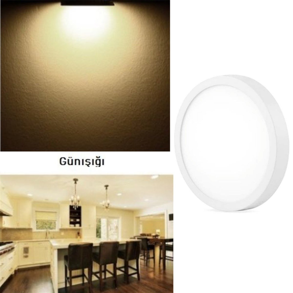 18Watt Sıva Üstü Yuvarlak Led Panel Armatür (Günışığı)