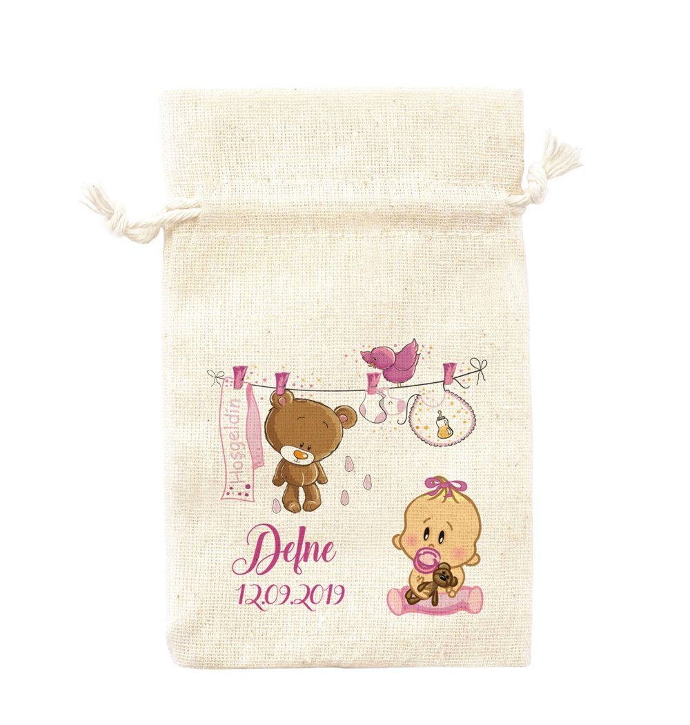 Baby Shower Lavanta Kesesi Bebek Şekeri Oyuncak Ayım