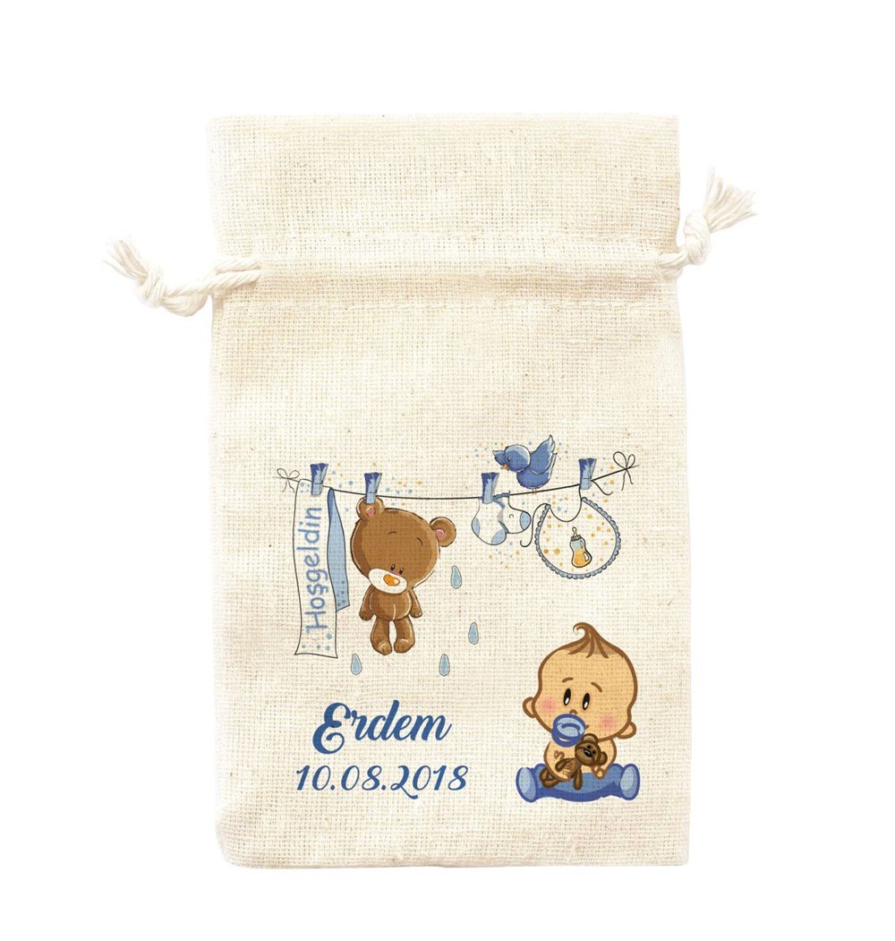 Baby Shower Lavanta Kesesi Bebek Şekeri Oyuncak Ayım