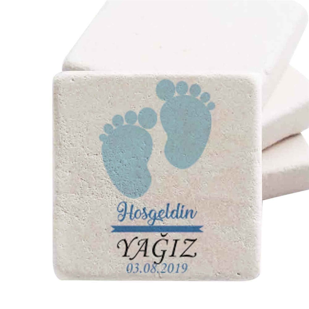 Bebek Şekeri Doğal Taş Magnet İpteki Oyuncak Tavşan