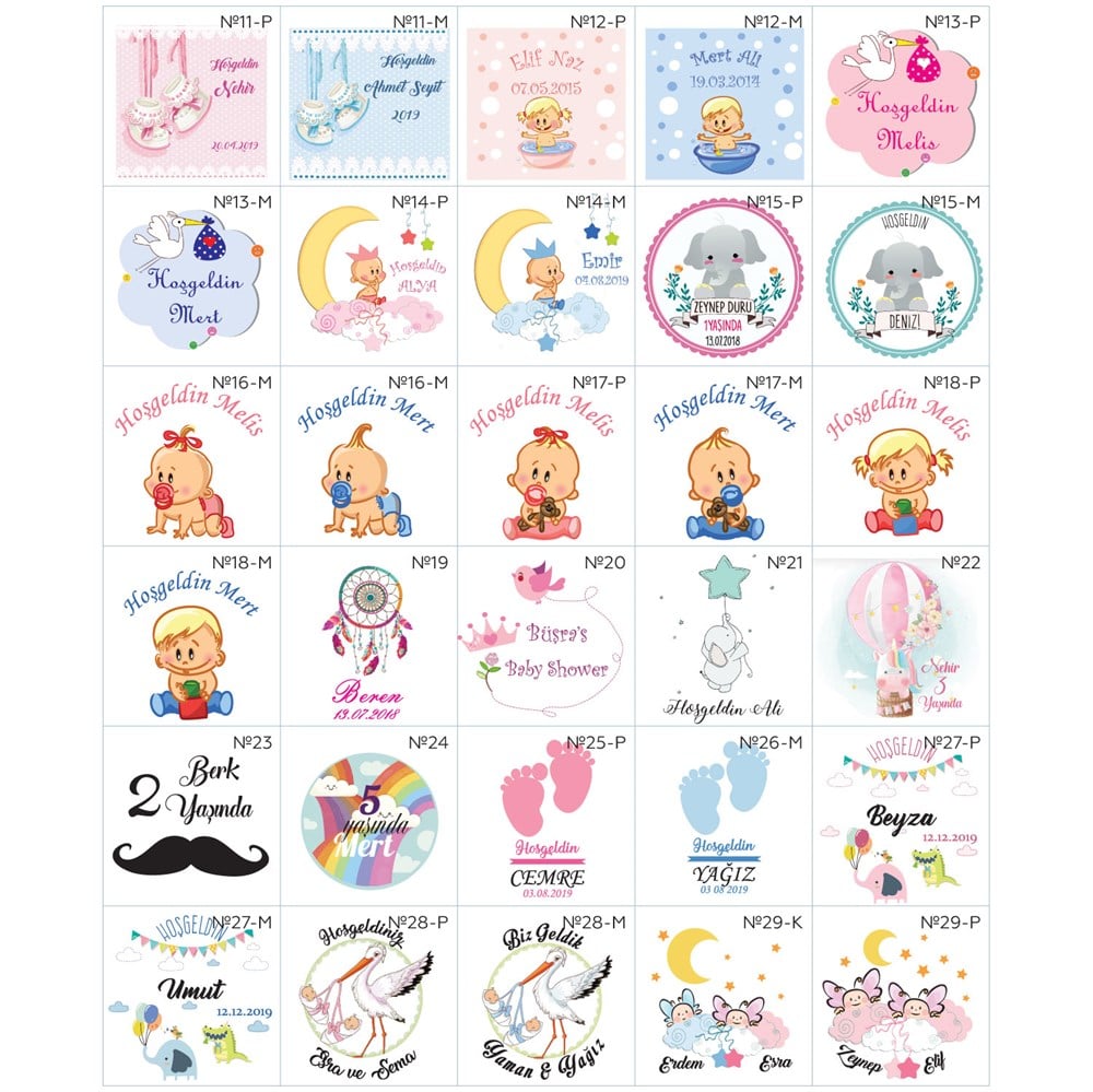 Doğum Günü Hediyelik Magnet Bebek Şekeri Bebek Magnet İsimli Kapak Açacak Minnie Mouse