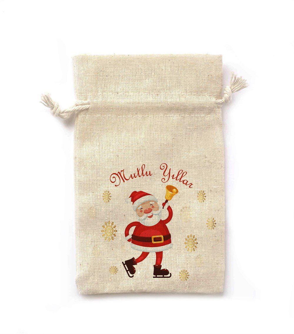Yılbaşı Hediyesi Ham Bez Lavanta Kesesi Noel Baba Jingle Bells