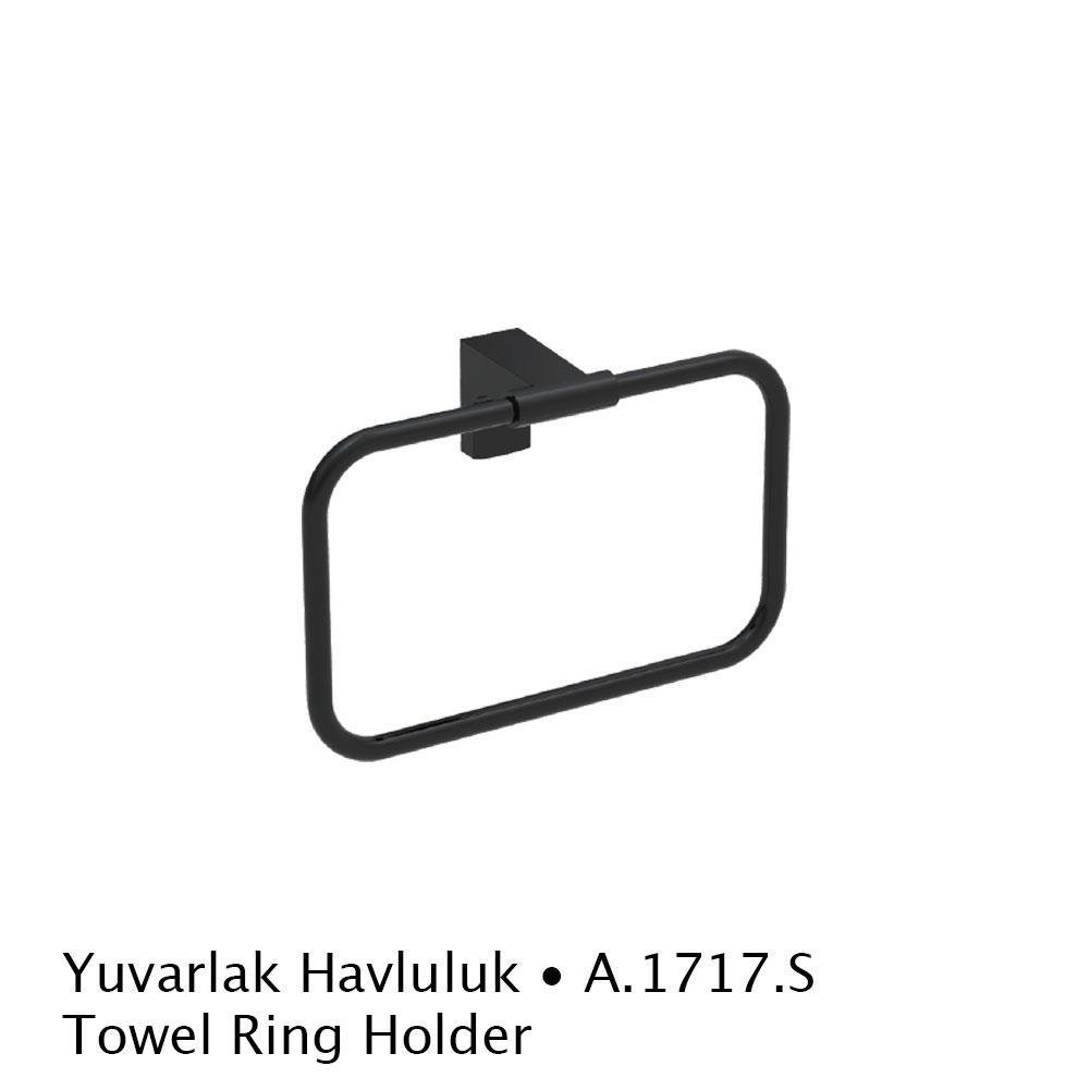 Banyo AksesuarDuxxaDuxxa Deppot F1 Mat Siyah Yuvarlak Havluluk A.1717.S