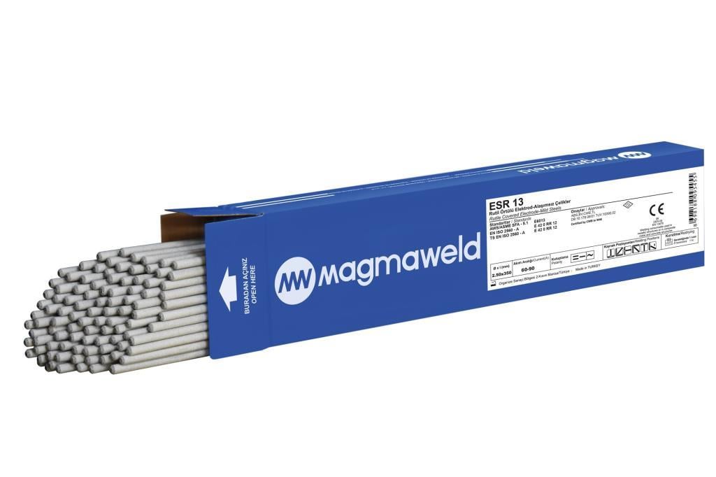 Kaynak MakinesiMagmaweldMagmaweld Rutil Kaynak Elektrodları ESR 13 3.25x350 MM