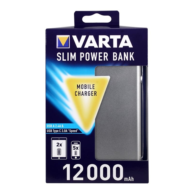 Varta 57966 Slim Power Bank 12000 mAh Mobil Şarj Cihazı C USB