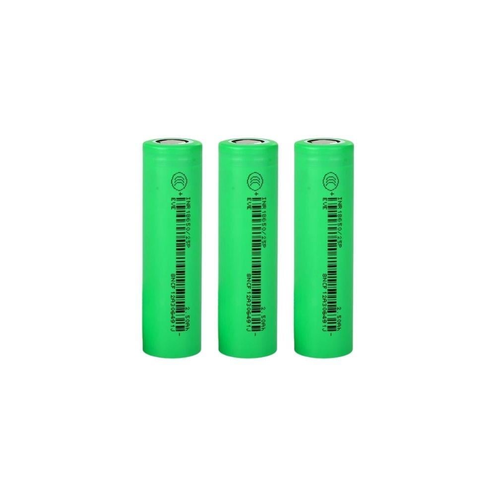 EVE INR18650-25P - 3.7V 2500 mAh Li-ion Şarjlı Pil - 30A 3 Lü Paket