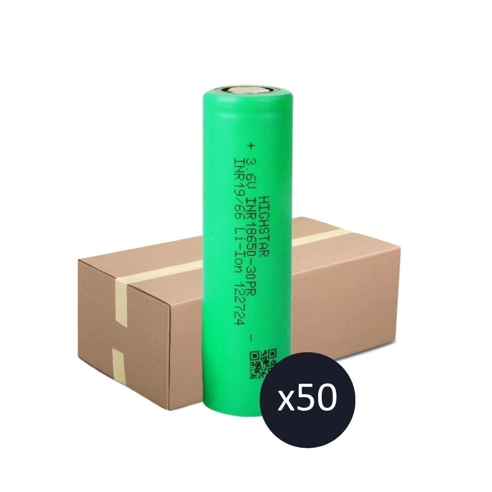 Highstar - ISR18650-3000PR - 3.7V 3000 Mah Li-ion Şarjlı Pil - 30A 50 Li Paket