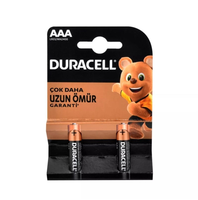 Duracell  AAA Size Alkaline İnce Kalem Pil 2'Li