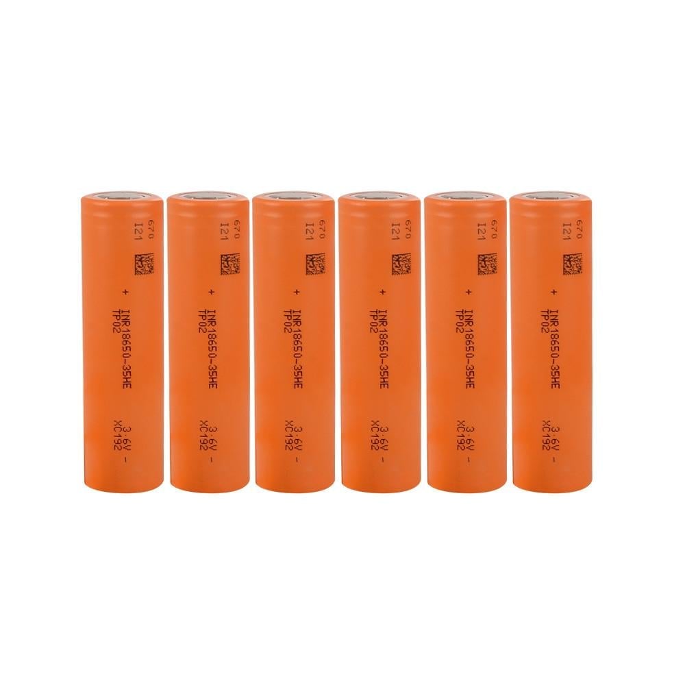 Tenpower INR18650-35HE - 3.7V 3500 Mah Li-ion Şarjlı Pil - 10A 6 Lı Paket