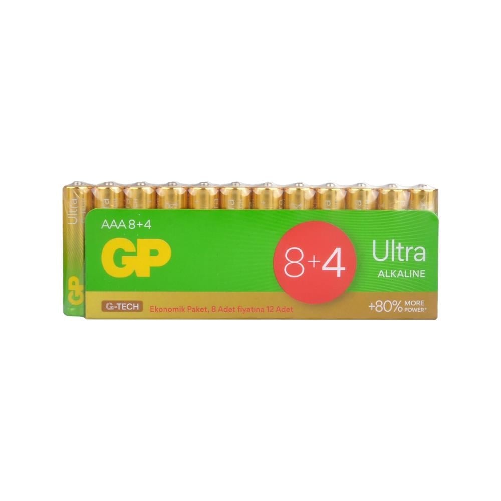 GP 24AU Alkaline LR03 AAA İnce Kalem Pil 12li