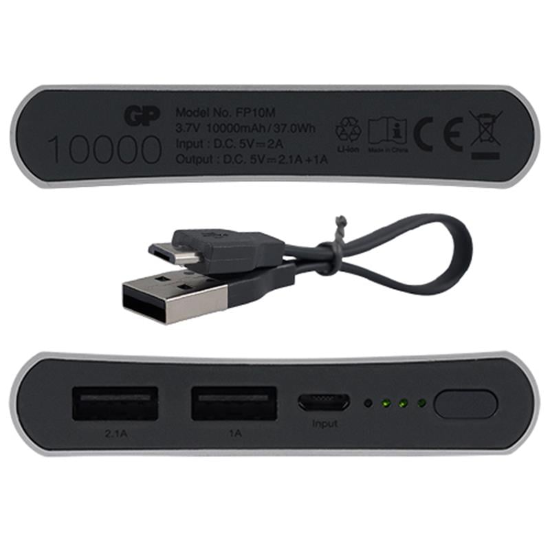 GP GPFP10MSE-2B1 Powerbank Li-ion 10000 mAh Harici Batarya Gümüş